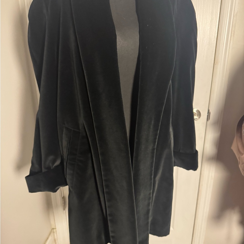 Talbots Black Velvet Jacket - Picture 1 of 11